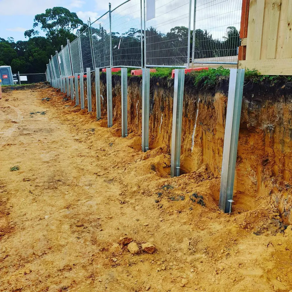 13 – Steel & timber post footings photo 1